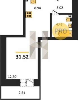 Студия квартира, вторичка, 32м2, 5/17 этаж