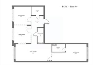 3-к квартира, вторичка, 91м2, 11/21 этаж