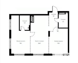 2-к квартира, вторичка, 76м2, 14/23 этаж