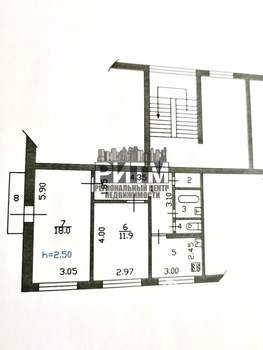 2-к квартира, вторичка, 54м2, 9/9 этаж