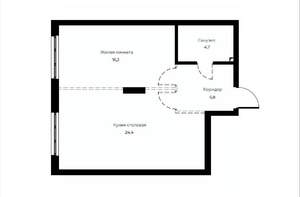1-к квартира, вторичка, 51м2, 9/23 этаж