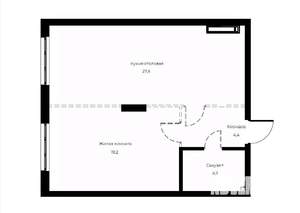 1-к квартира, вторичка, 56м2, 17/23 этаж