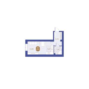 Студия квартира, вторичка, 30м2, 4/4 этаж