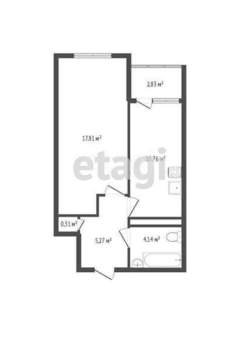 1-к квартира, вторичка, 41м2, 10/18 этаж