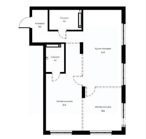 2-к квартира, вторичка, 76м2, 16/23 этаж