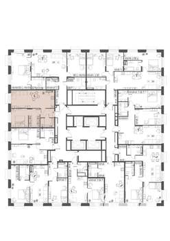1-к квартира, вторичка, 56м2, 7/23 этаж