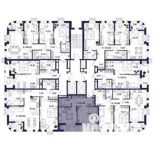 1-к квартира, вторичка, 50м2, 16/18 этаж