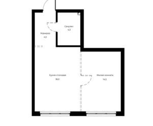 1-к квартира, вторичка, 41м2, 1/23 этаж