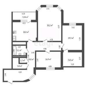 3-к квартира, вторичка, 139м2, 6/9 этаж