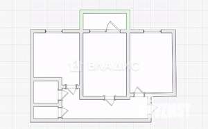 2-к квартира, вторичка, 53м2, 3/9 этаж
