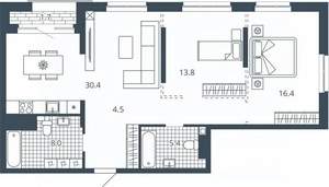 2-к квартира, вторичка, 84м2, 10/23 этаж