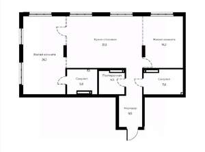 3-к квартира, вторичка, 101м2, 4/23 этаж