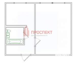 1-к квартира, вторичка, 30м2, 1/5 этаж