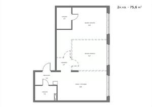 2-к квартира, вторичка, 76м2, 11/21 этаж