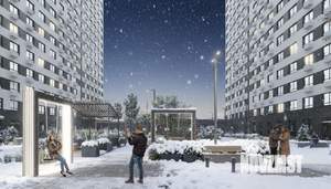 1-к квартира, строящийся дом, 34м2, 3/17 этаж