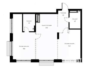 2-к квартира, вторичка, 76м2, 5/23 этаж