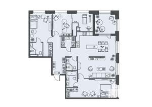 3-к квартира, вторичка, 147м2, 22/23 этаж