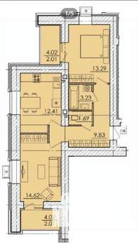 2-к квартира, вторичка, 63м2, 2/18 этаж
