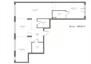 3-к квартира, вторичка, 101м2, 10/21 этаж