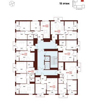 1-к квартира, вторичка, 46м2, 15/18 этаж