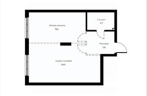 1-к квартира, вторичка, 51м2, 2/23 этаж