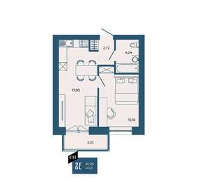 2-к квартира, вторичка, 40м2, 4/17 этаж