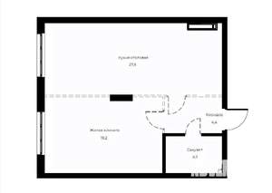 1-к квартира, вторичка, 56м2, 16/23 этаж