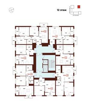 1-к квартира, вторичка, 45м2, 12/18 этаж
