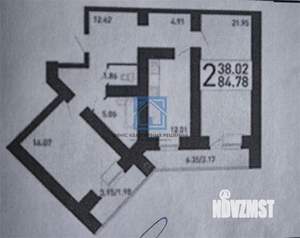 2-к квартира, вторичка, 85м2, 9/15 этаж