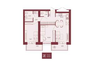 3-к квартира, вторичка, 60м2, 9/17 этаж