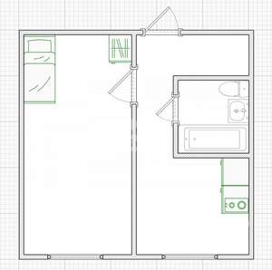 1-к квартира, вторичка, 29м2, 1/5 этаж