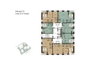 2-к квартира, вторичка, 63м2, 10/18 этаж