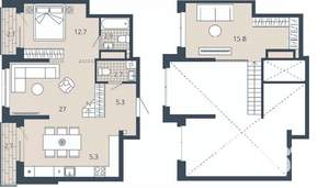 1-к квартира, вторичка, 77м2, 22/23 этаж