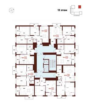 2-к квартира, вторичка, 55м2, 13/18 этаж
