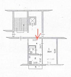 1-к квартира, вторичка, 36м2, 8/9 этаж