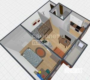 2-к квартира, вторичка, 47м2, 1/5 этаж