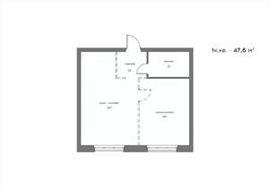 1-к квартира, вторичка, 48м2, 16/21 этаж