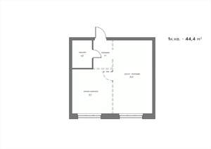 1-к квартира, вторичка, 44м2, 10/21 этаж