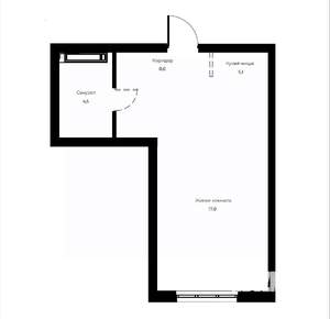 Студия квартира, вторичка, 36м2, 11/23 этаж