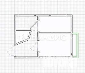 2-к квартира, вторичка, 43м2, 2/5 этаж
