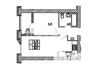 1-к квартира, вторичка, 38м2, 15/17 этаж