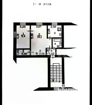 2-к квартира, вторичка, 40м2, 1/5 этаж