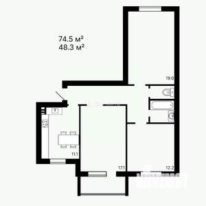 3-к квартира, вторичка, 75м2, 8/10 этаж