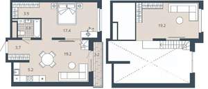 1-к квартира, вторичка, 76м2, 22/23 этаж