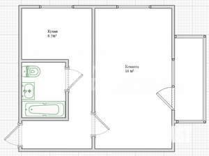 1-к квартира, вторичка, 33м2, 3/9 этаж