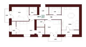 3-к квартира, вторичка, 98м2, 16/17 этаж