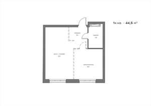 1-к квартира, вторичка, 45м2, 12/21 этаж