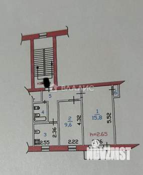 2-к квартира, вторичка, 43м2, 2/4 этаж