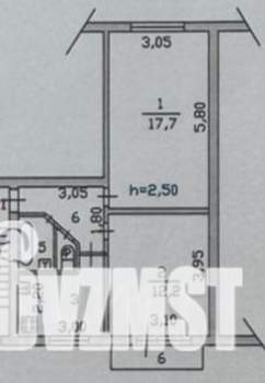 2-к квартира, вторичка, 44м2, 2/5 этаж