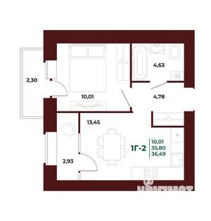 1-к квартира, вторичка, 37м2, 11/17 этаж